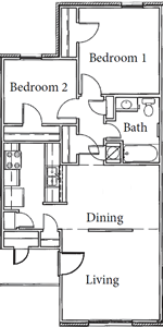 Two Bedroom / One Bath